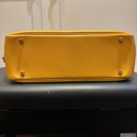 Excellent Condition Authentic HERMES Yellow Plume Bag 32 cm - Picture 5 of 14
